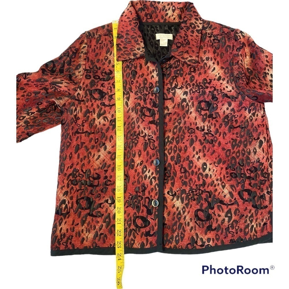 Christopher & Banks Black & Reddish / Rust Business Blazer Jacket. BEAUTIFUL! - Picture 13 of 15